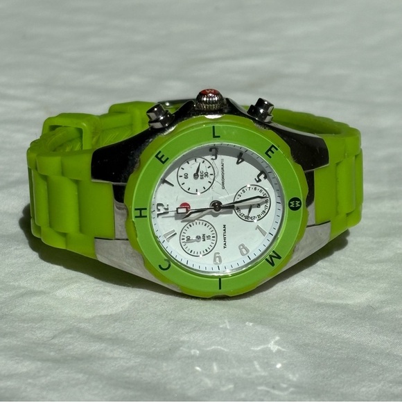 MICHELE Neon Green Tahini Jelly Watch - Picture 9 of 11